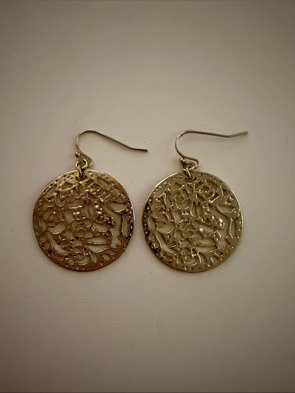 Gold Filigree Round Drop Earrings - Women Jewelry